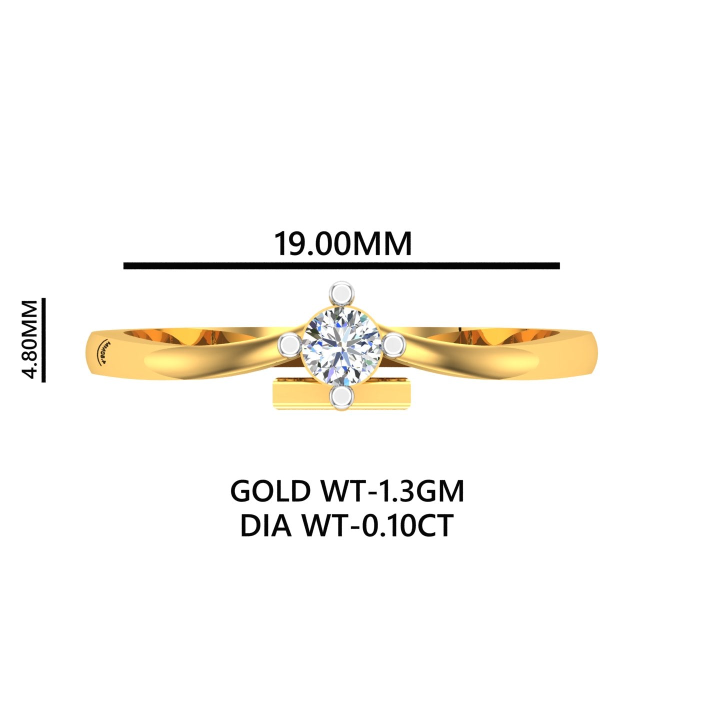 Twilight Twist Solitaire Ring