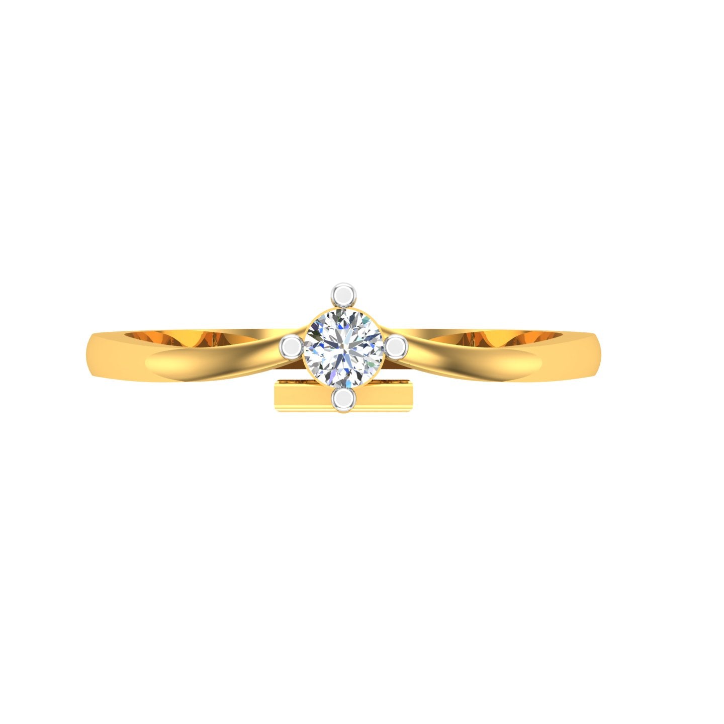 Twilight Twist Solitaire Ring