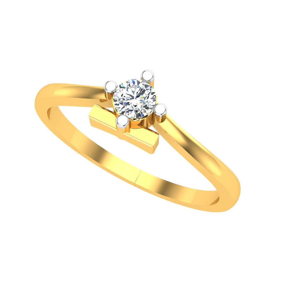 Twilight Twist Solitaire Ring