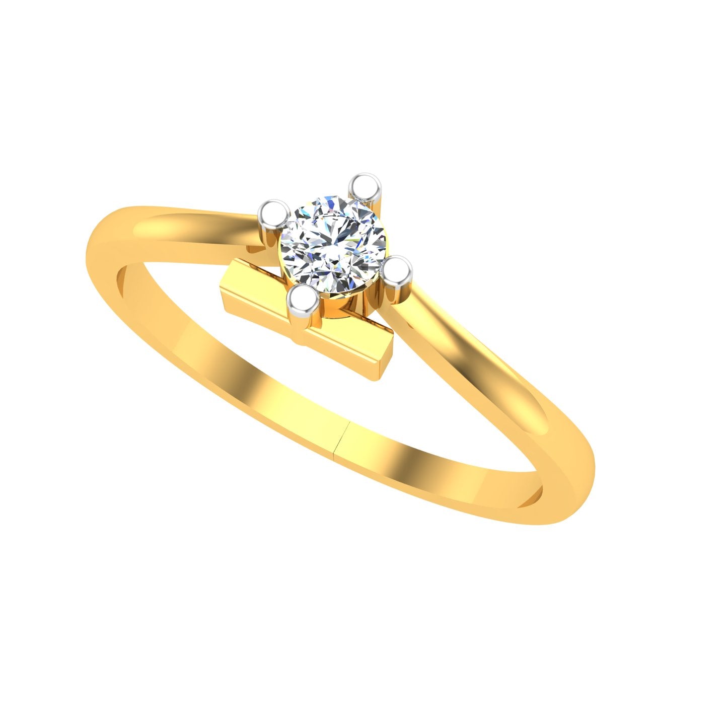 Twilight Twist Solitaire Ring