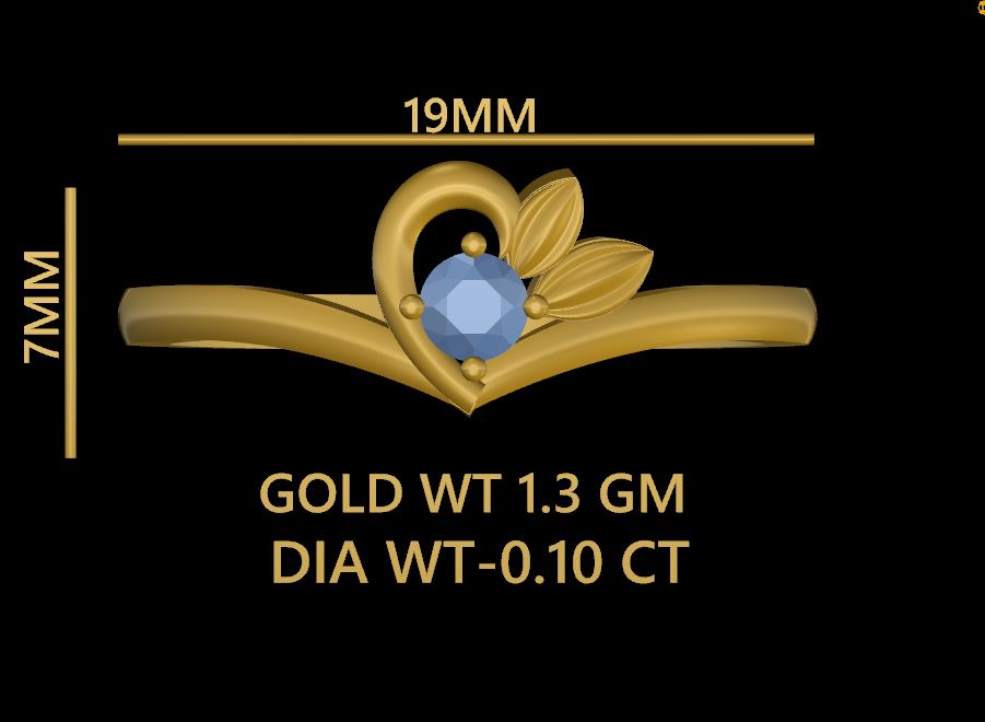 Royal Tulip Solitaire Ring