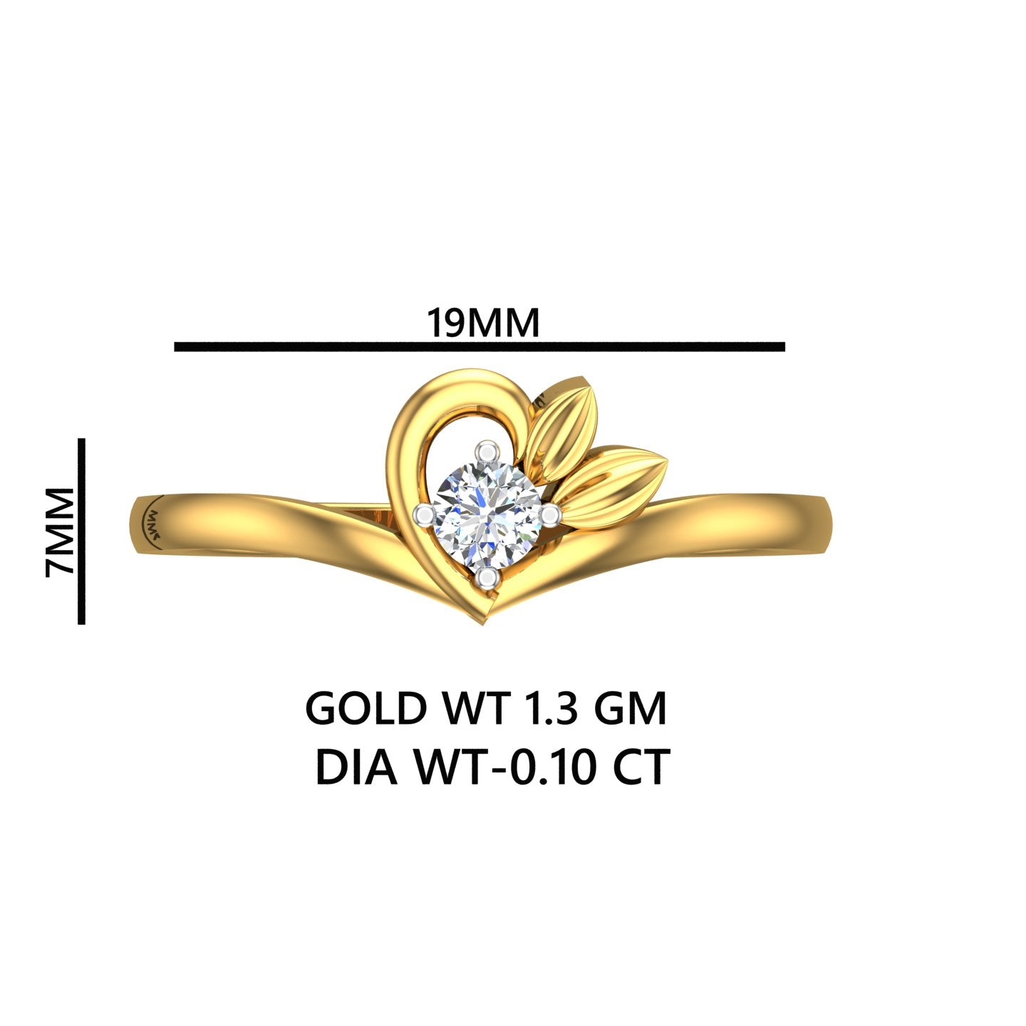Royal Tulip Solitaire Ring
