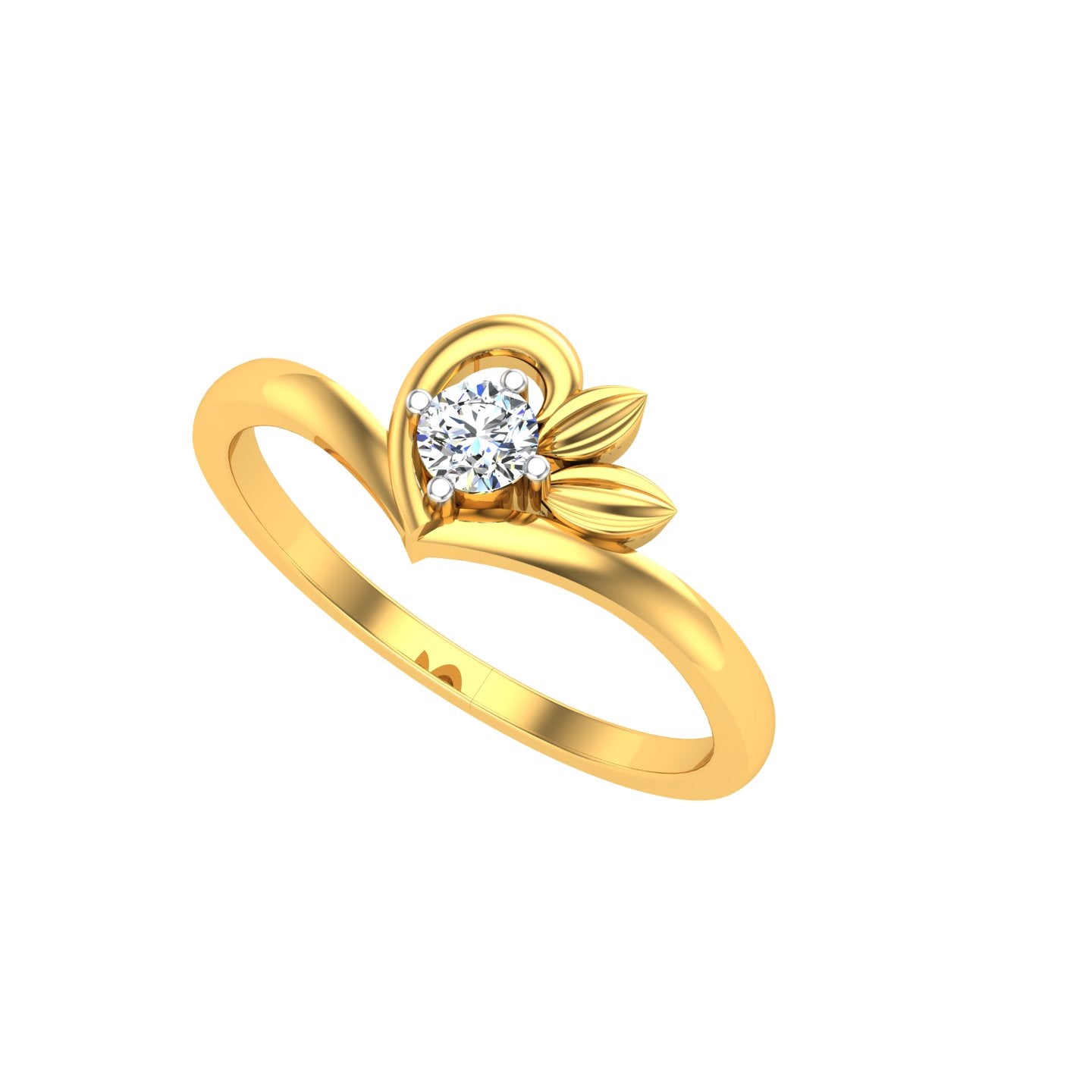 Royal Tulip Solitaire Ring