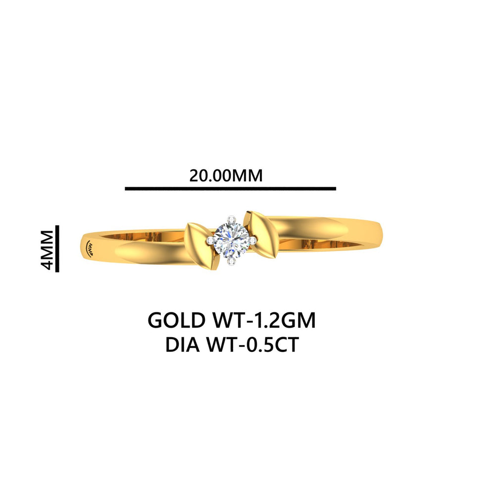 Celestial Bow Solitaire Ring