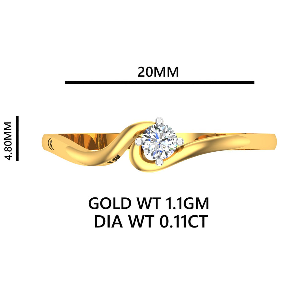 Infinity Wave Solitaire Ring