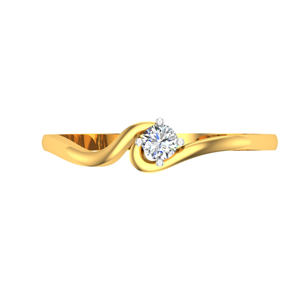 Infinity Wave Solitaire Ring