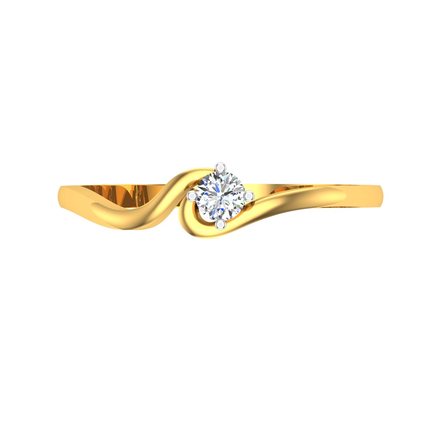 Infinity Wave Solitaire Ring
