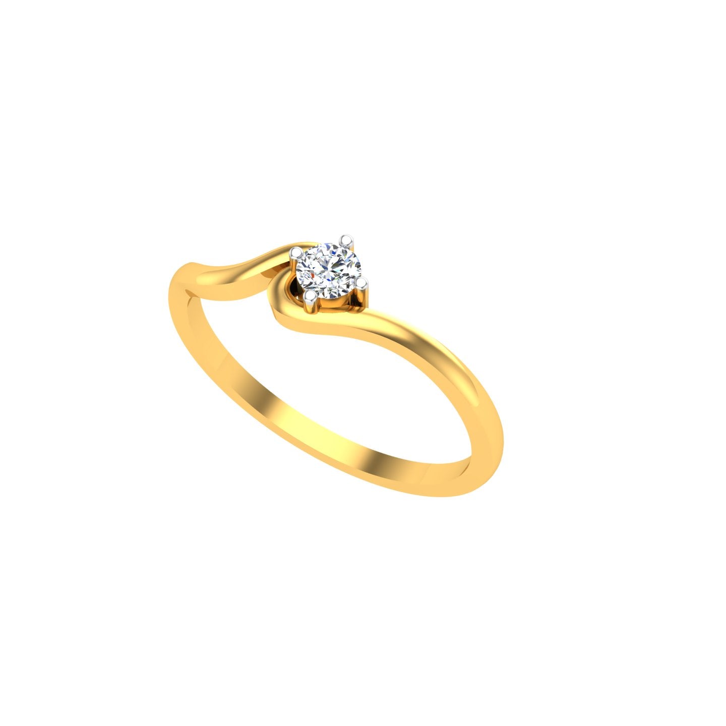 Infinity Wave Solitaire Ring