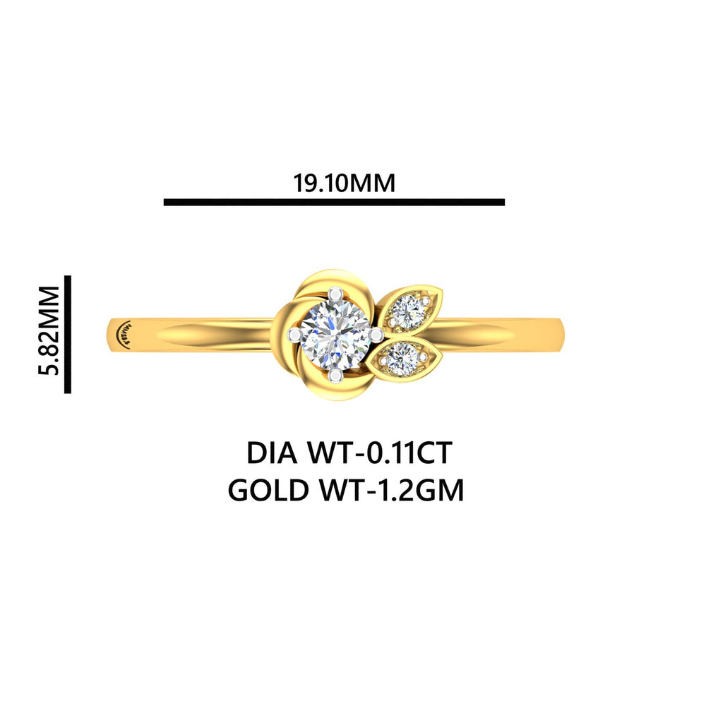Rosette Bloom Solitaire Ring