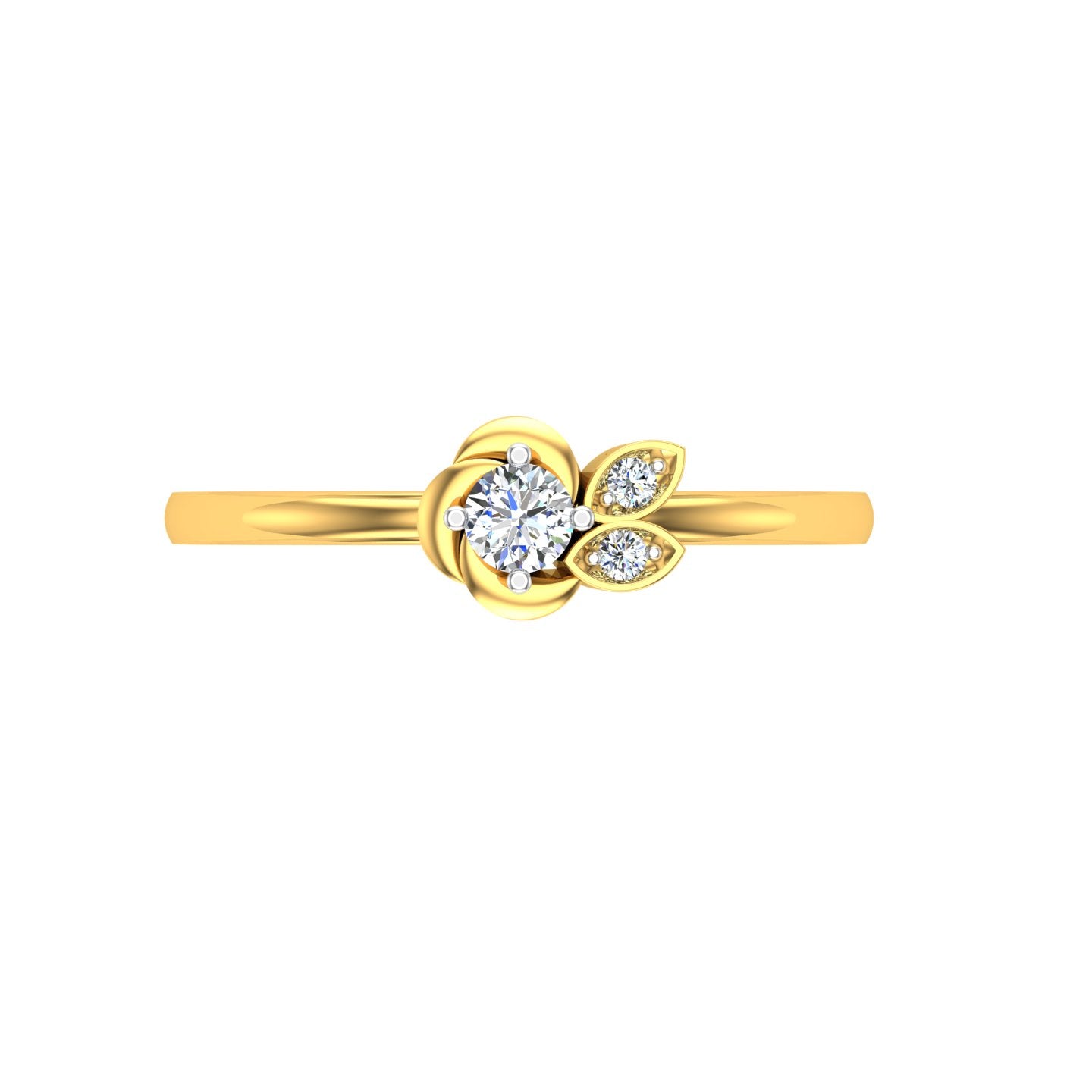 Rosette Bloom Solitaire Ring