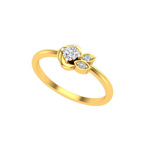 Rosette Bloom Solitaire Ring