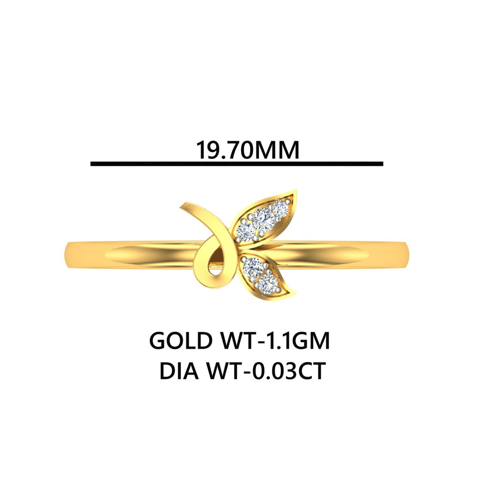 Infinity Leaf Spark Ring