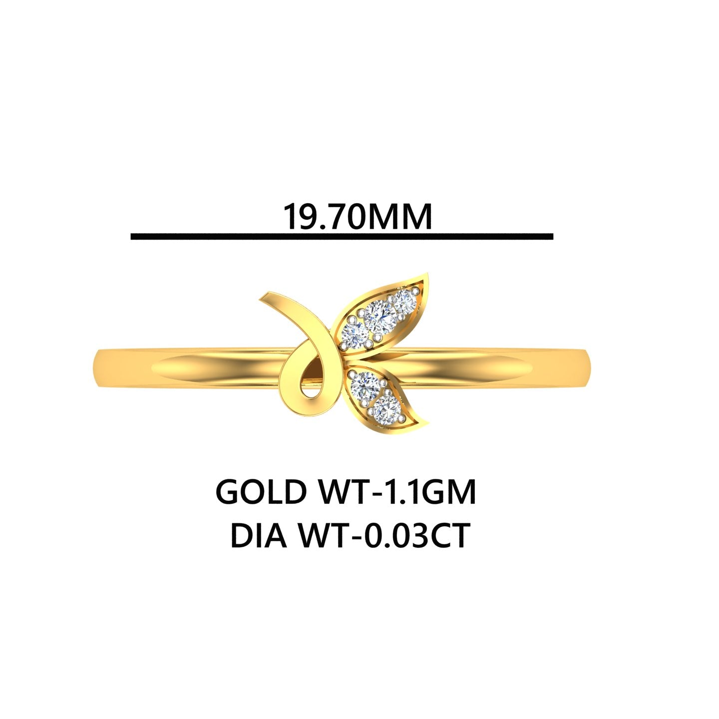 Infinity Leaf Spark Ring