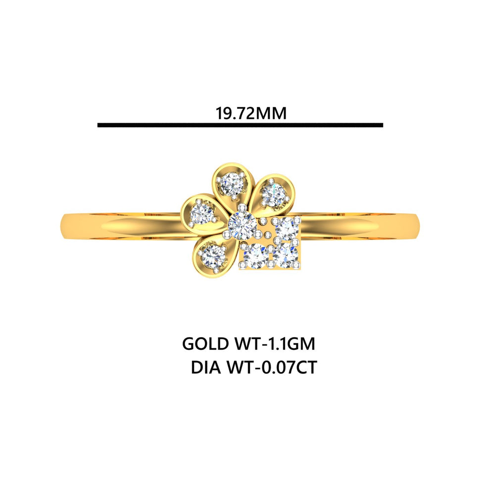 Floral Spark Diamond Ring