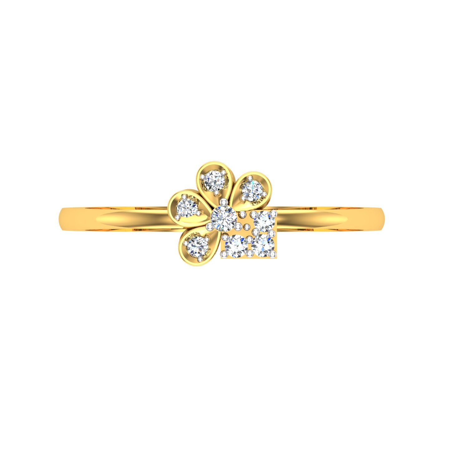 Floral Spark Diamond Ring