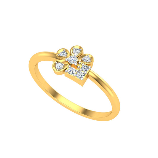 Floral Spark Diamond Ring
