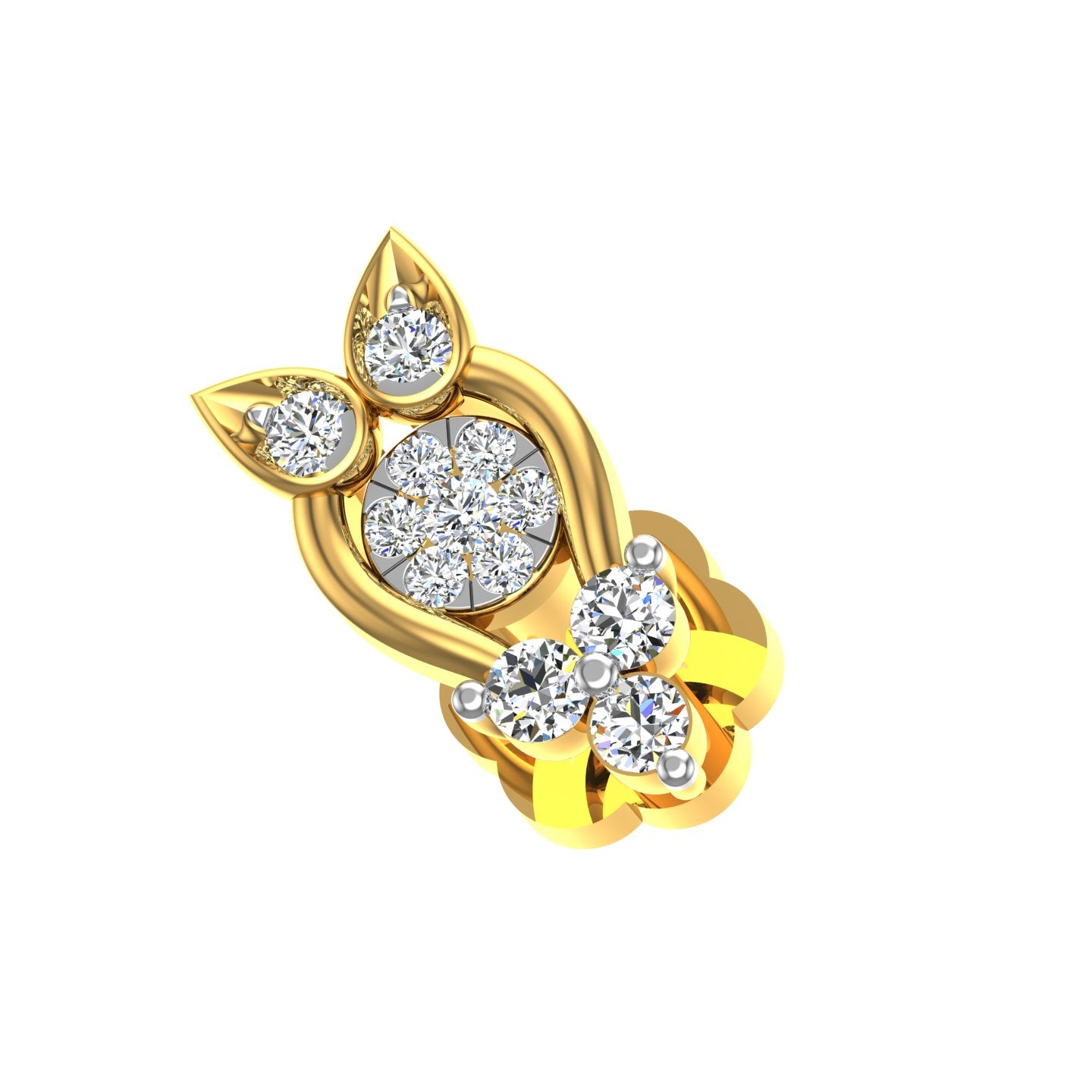 Agnetha Diamond Stud Nose Pin