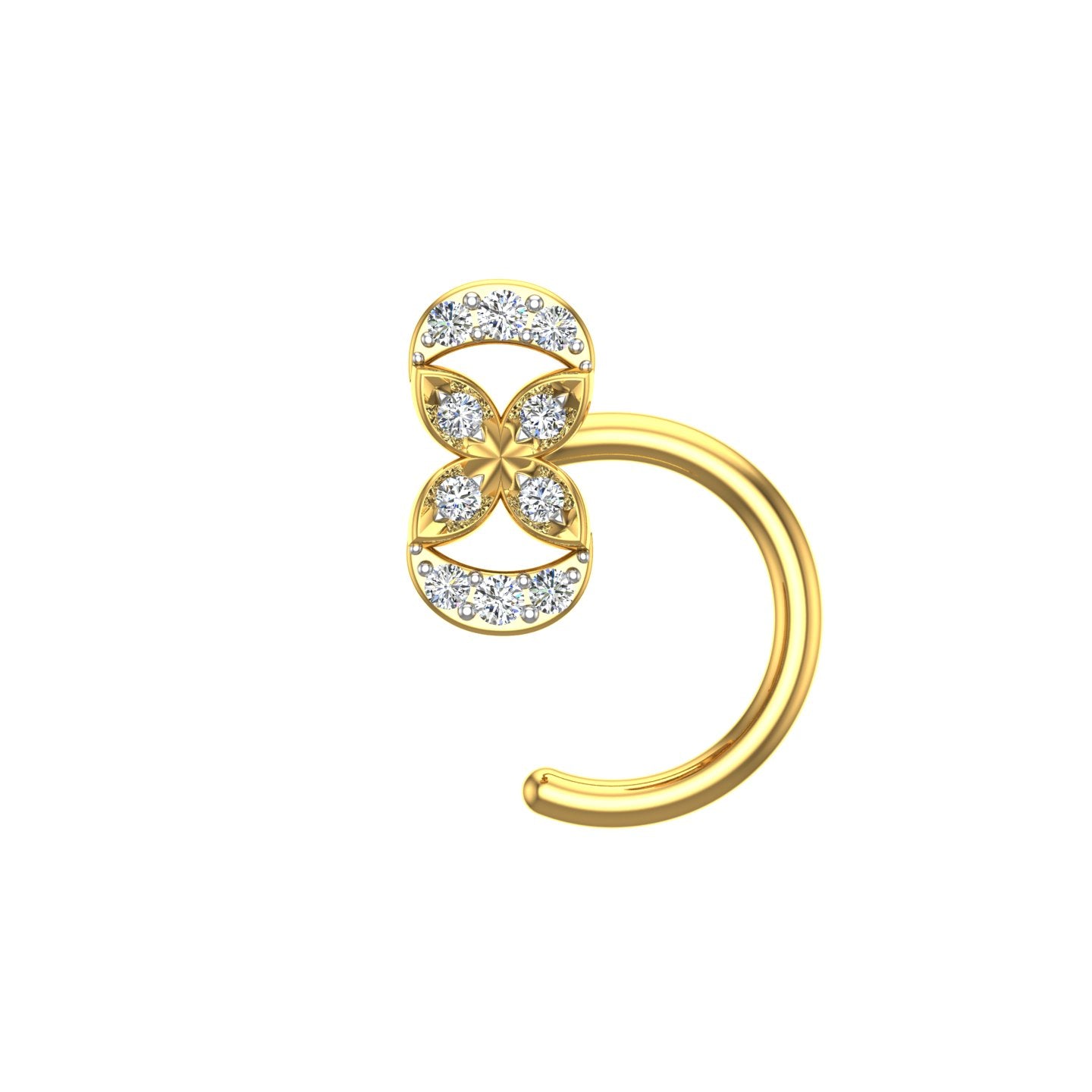 Infinity Bloom Diamond Nose Pin