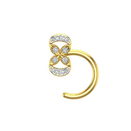 Infinity Bloom Diamond Nose Pin