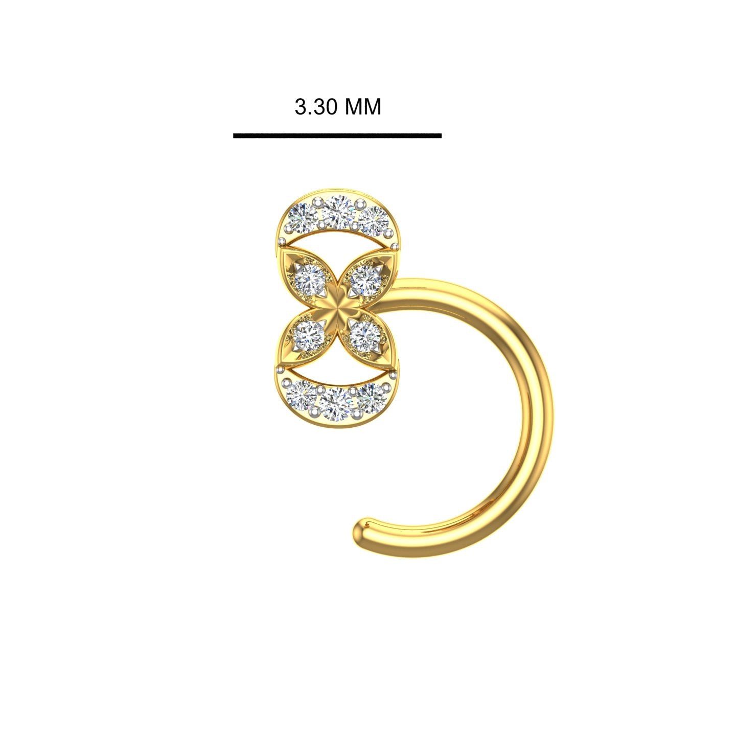 Infinity Bloom Diamond Nose Pin