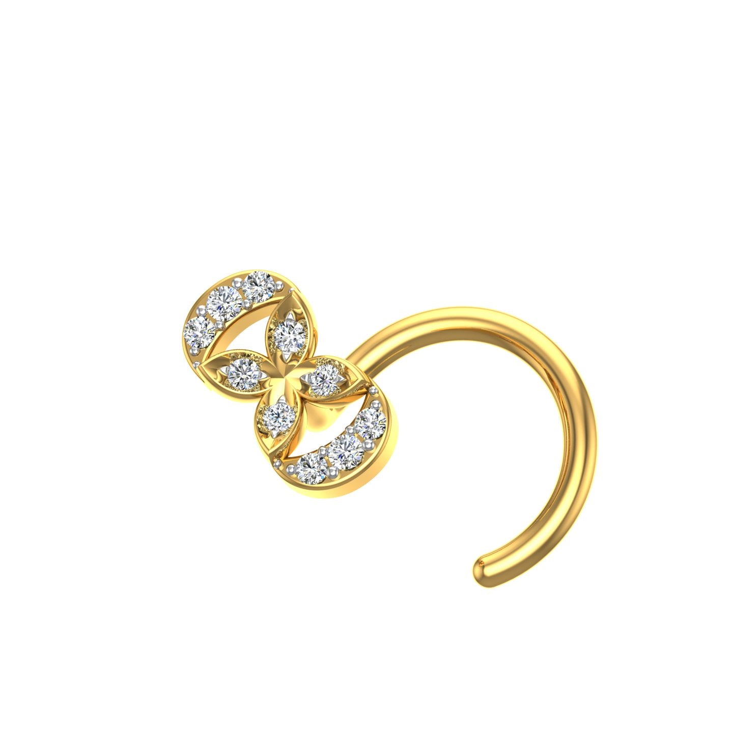 Infinity Bloom Diamond Nose Pin
