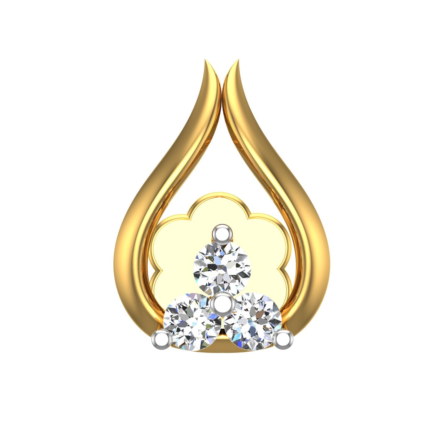 Amazea Lotus Diamond Nose Pin