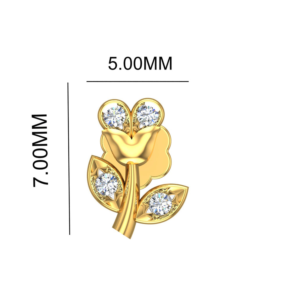 Petal n Leaf Diamond Nosepin