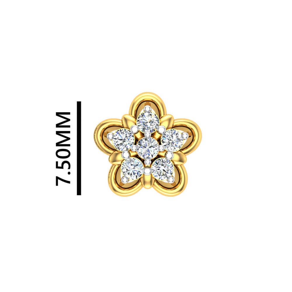 Roselle Diamond Nose Pin