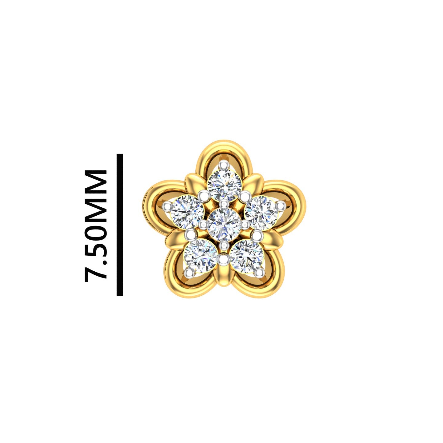 Roselle Diamond Nose Pin