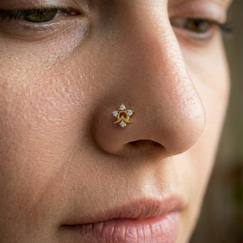 Chandrabindu Diamond Nose Pin