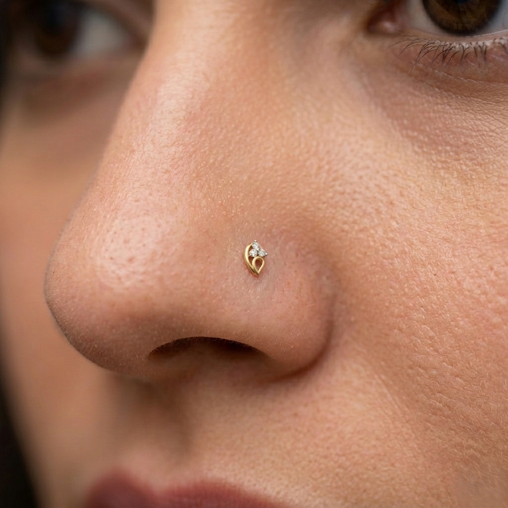 Dewdrop Diamond Nose Pin