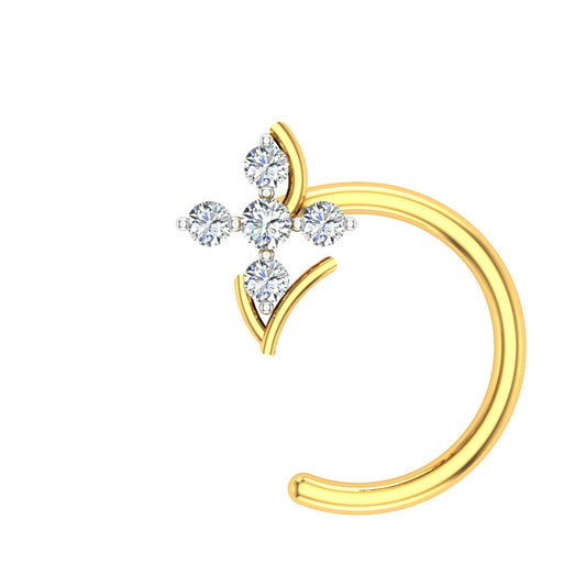 Aurora Cross Diamond Nose Ring