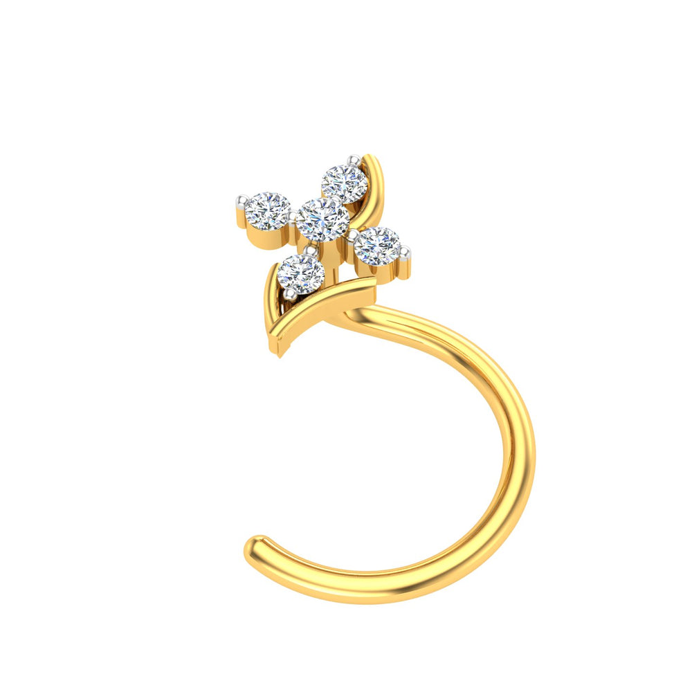 Aurora Cross Diamond Nose Ring