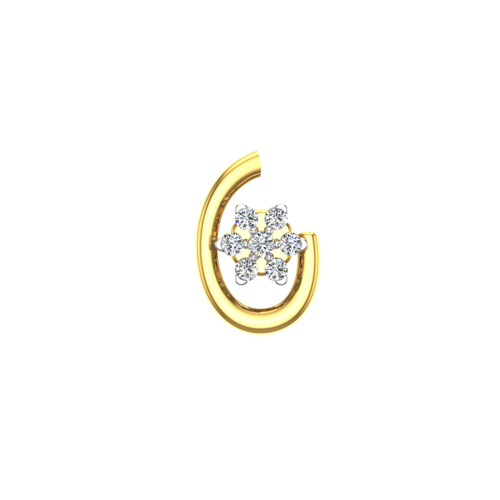 Lunaflora Diamond Nose Pin
