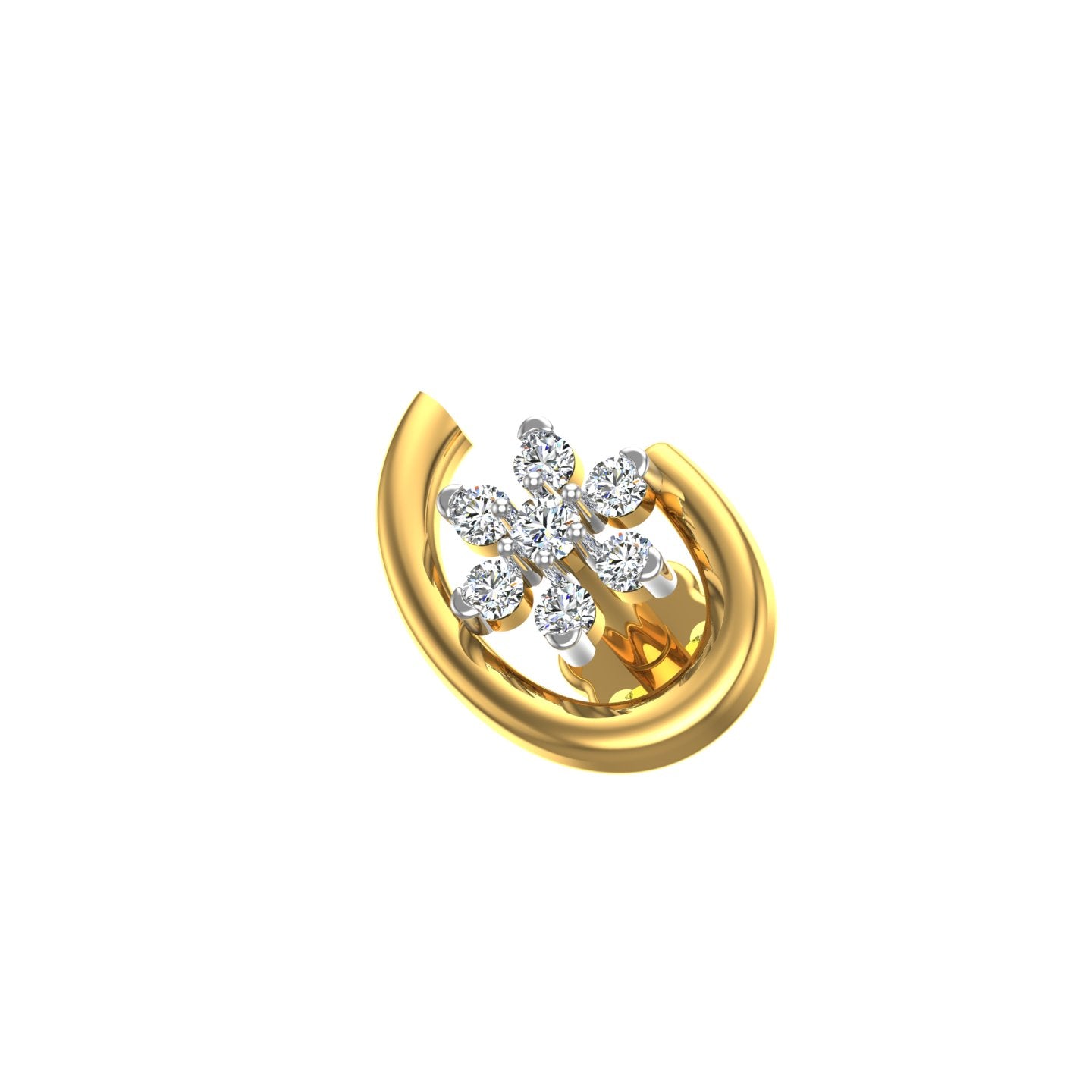Lunaflora Diamond Nose Pin