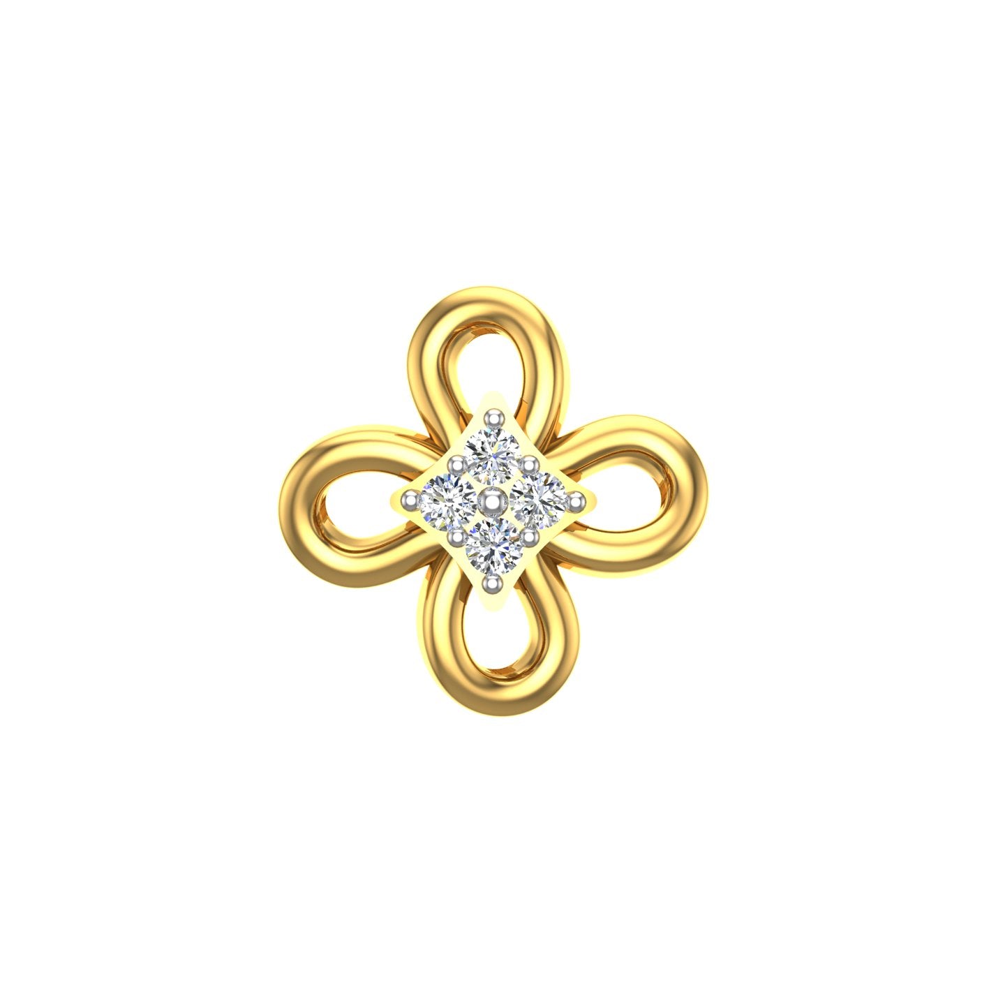 Infinity Bloom Diamond Nose Pin