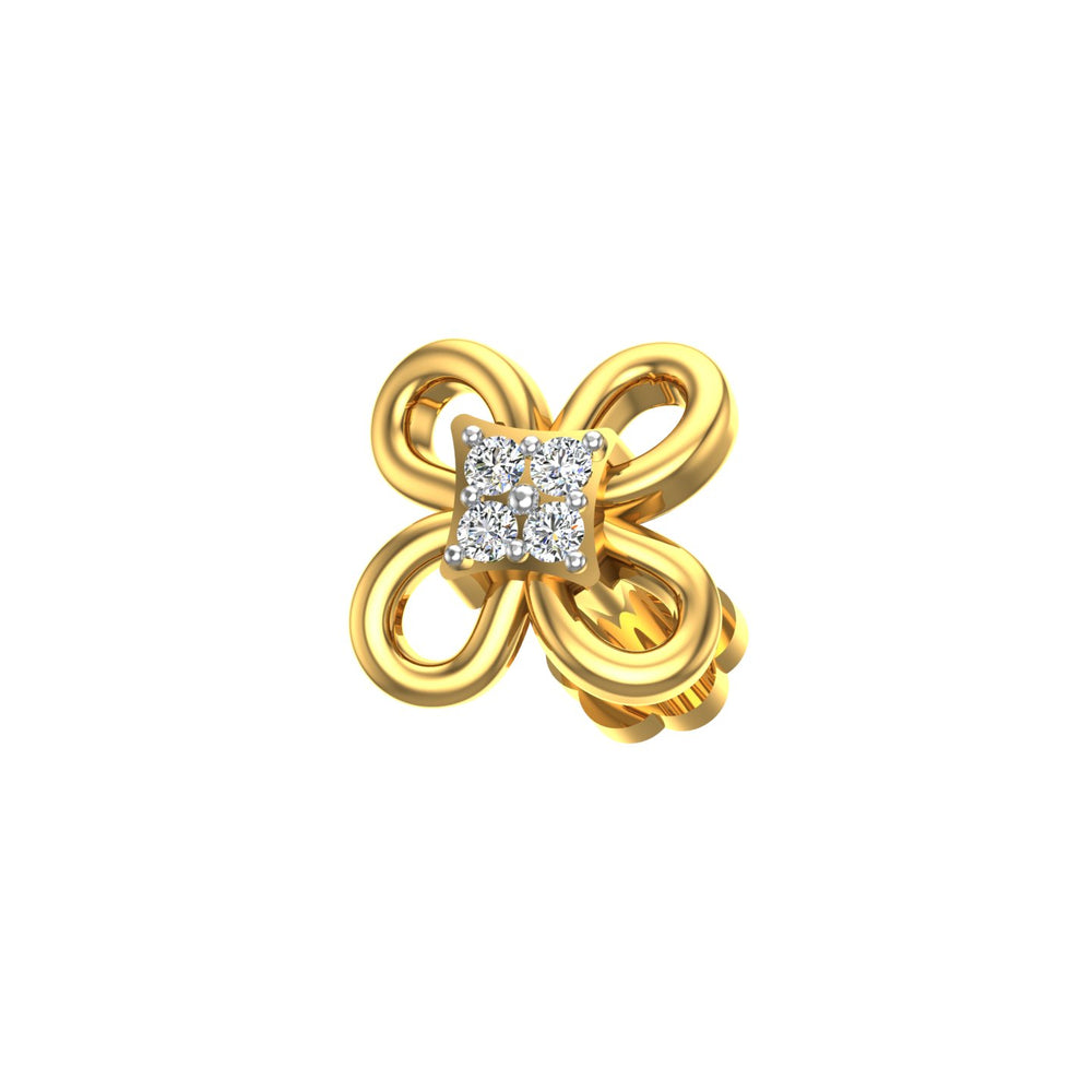 Infinity Bloom Diamond Nose Pin