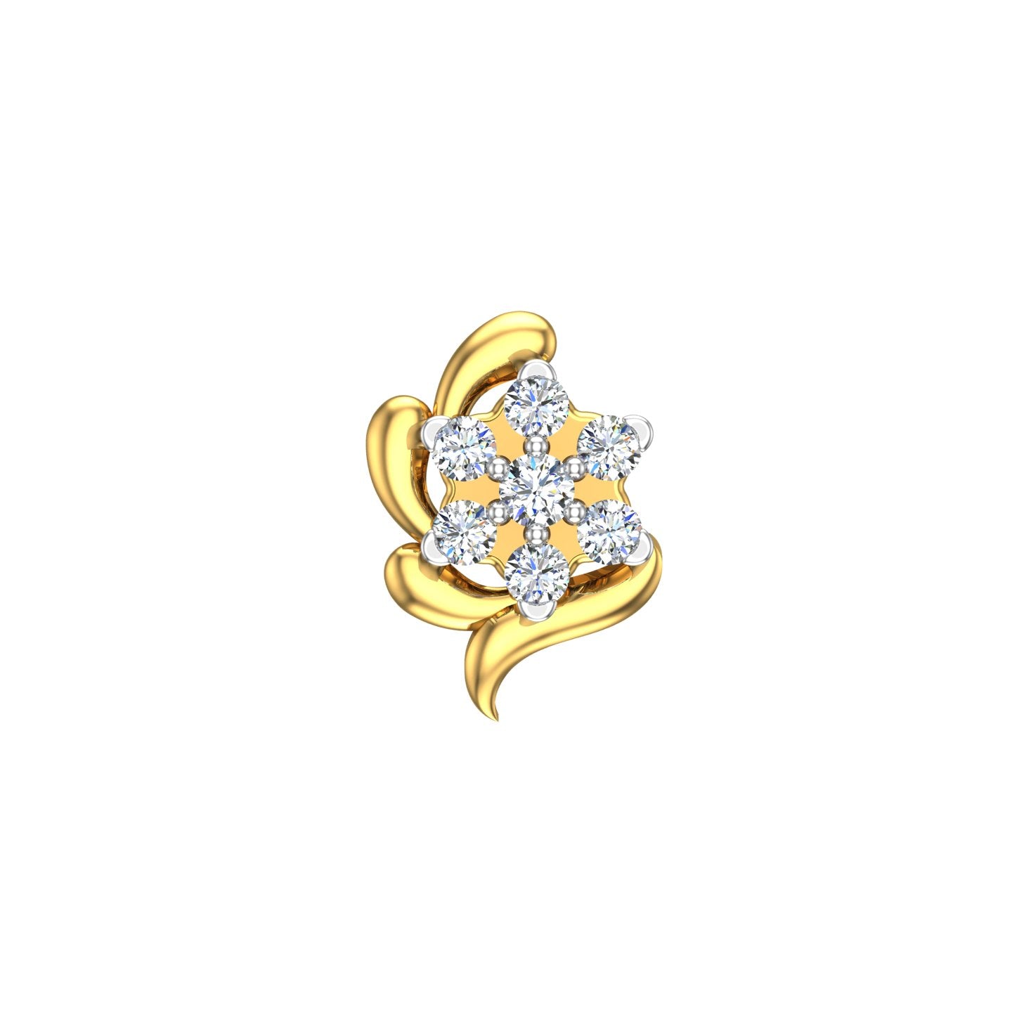 Flora Flame Diamond Nose Pin