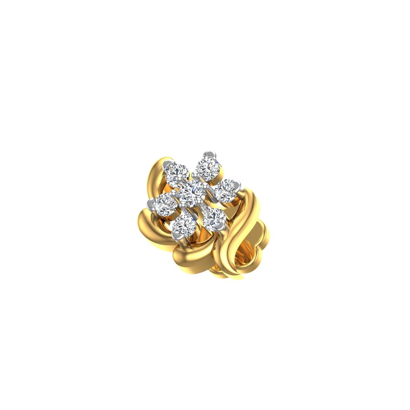 Flora Flame Diamond Nose Pin