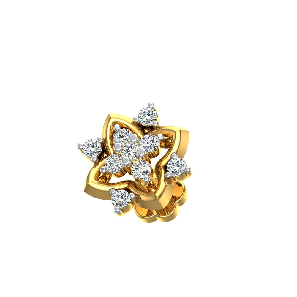 Royal Clover Diamond Nose Pin