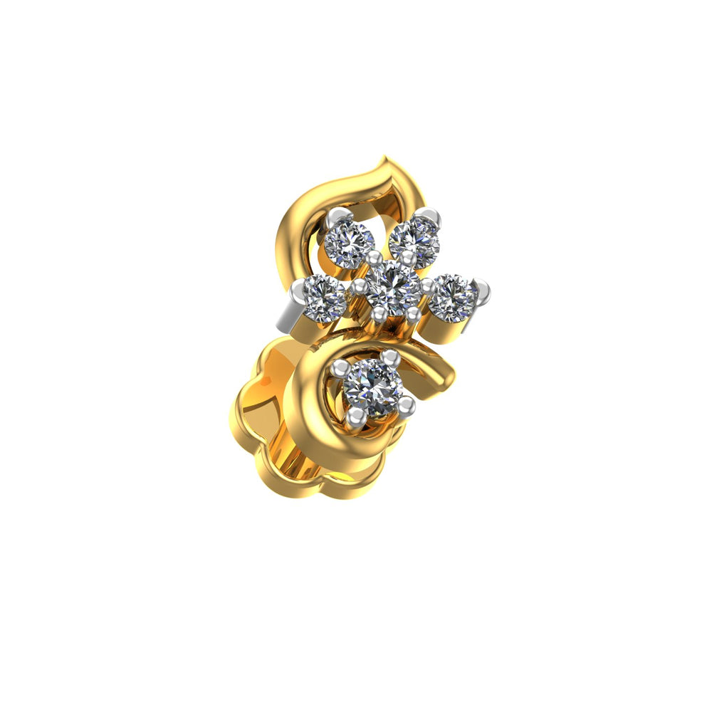 Twilight Bloom Diamond Nose Pin