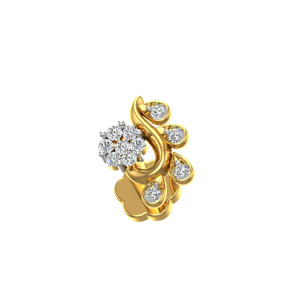 Flora Vine Diamond Nose Pin