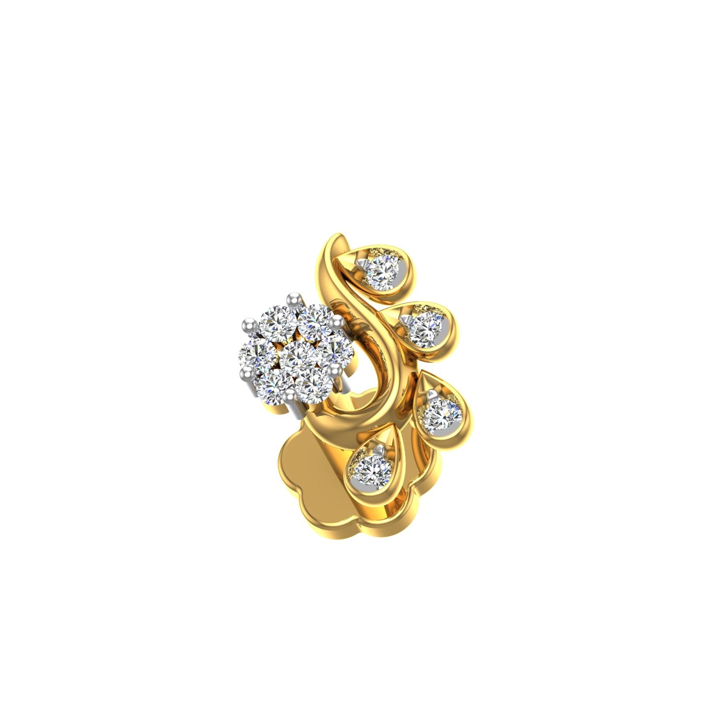 Flora Vine Diamond Nose Pin