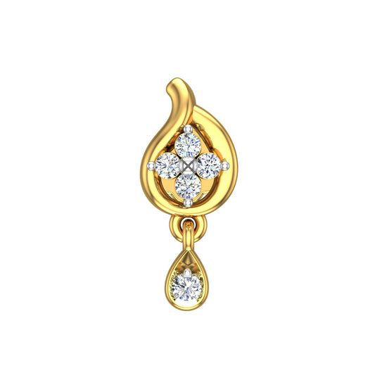 Dewdrop Flame Diamond Nose Pin