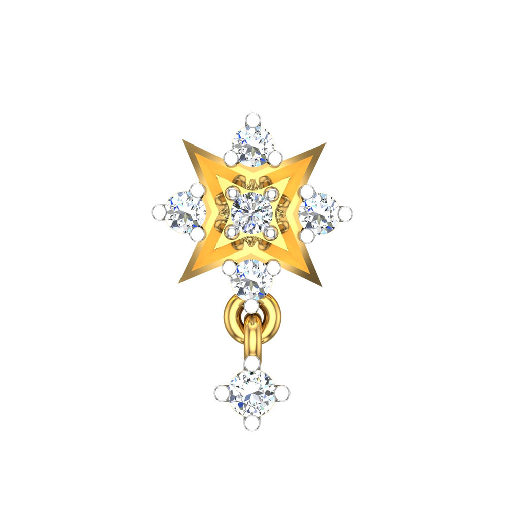 Starlit Charm Diamond Nose Pin