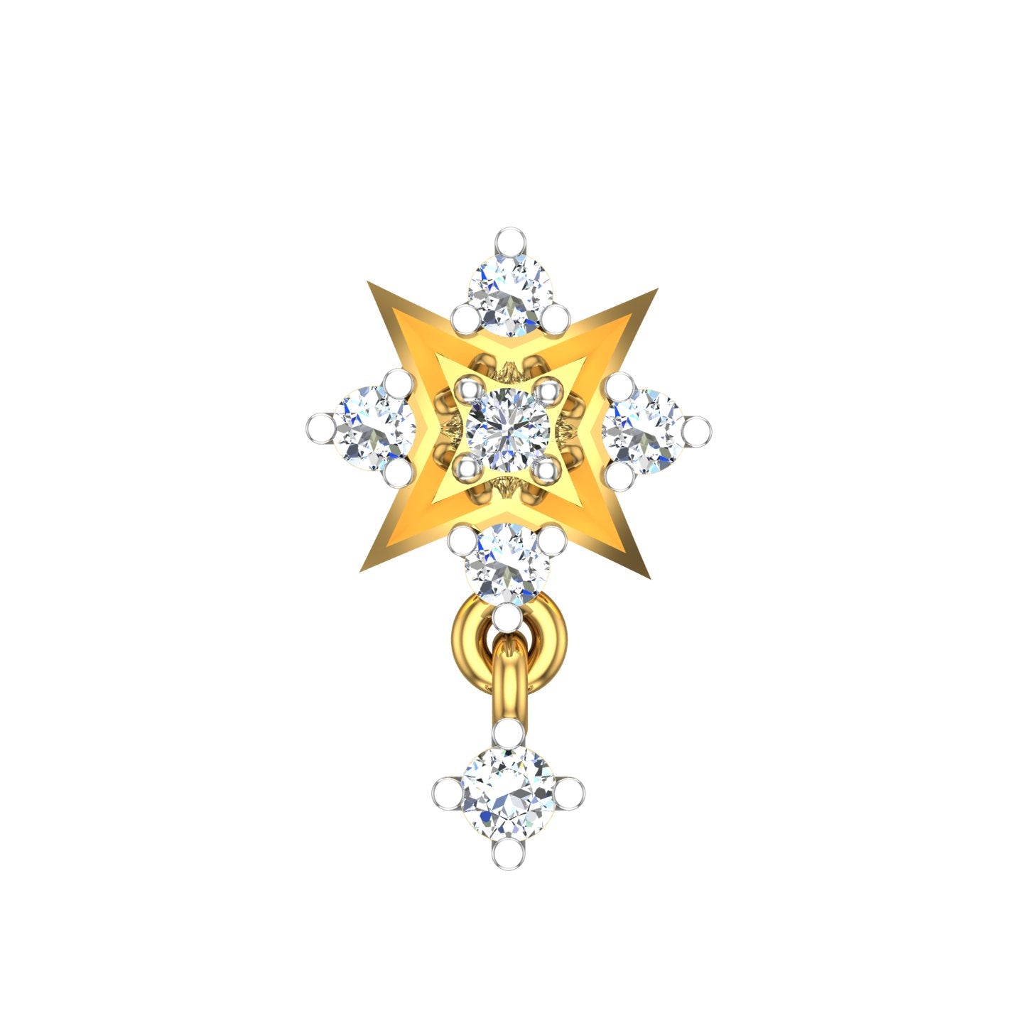 Starlit Charm Diamond Nose Pin