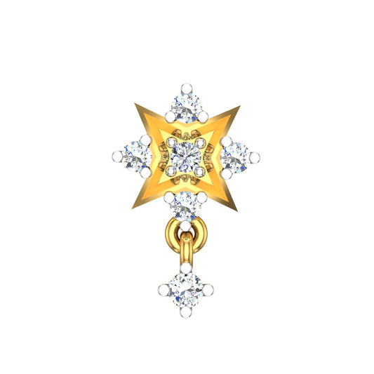 Starlit Charm Diamond Nose Pin