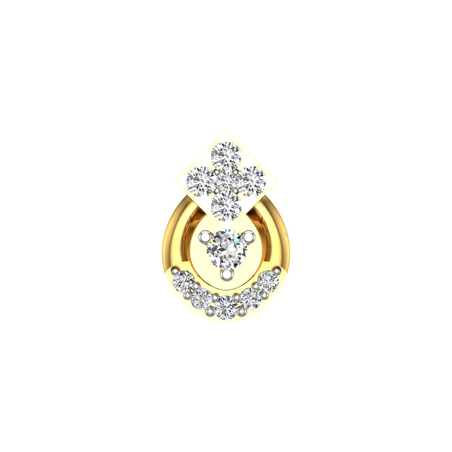 Celeste Halo Diamond Nose Pin