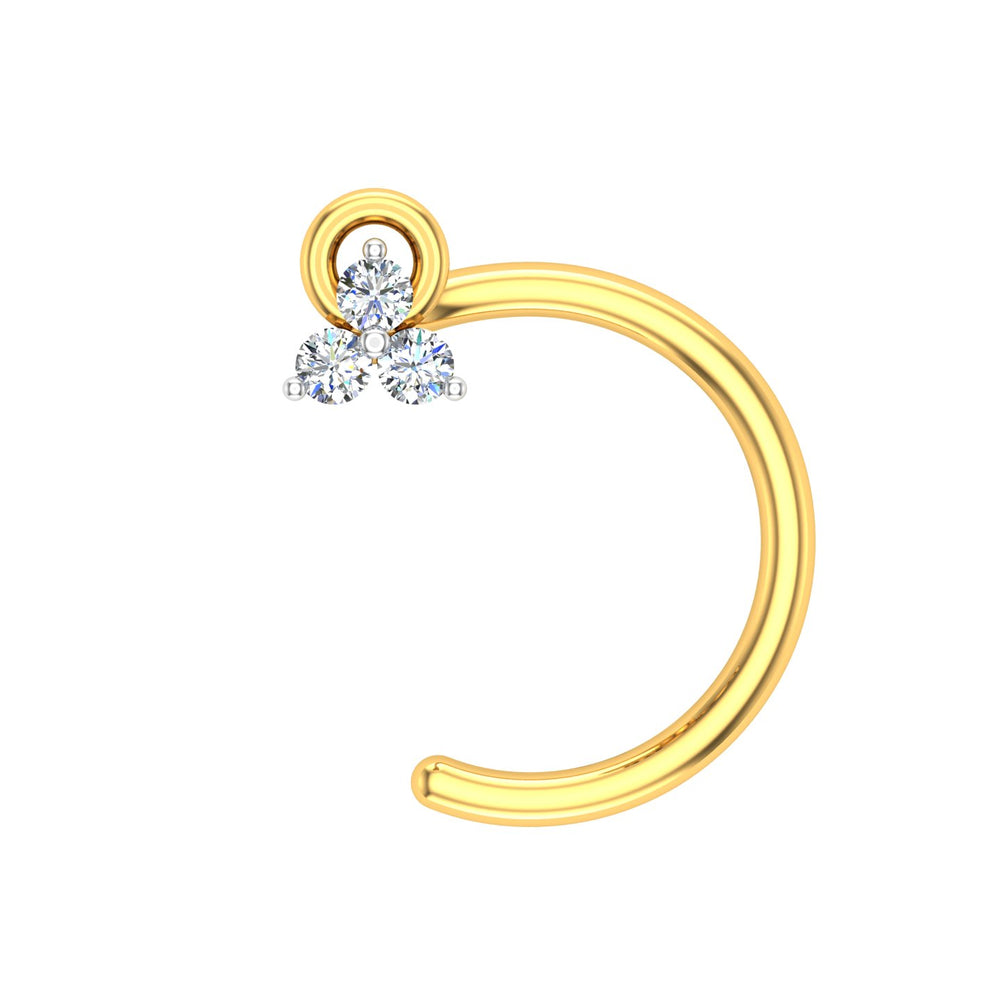 Trinity Glow Diamond Nose Ring