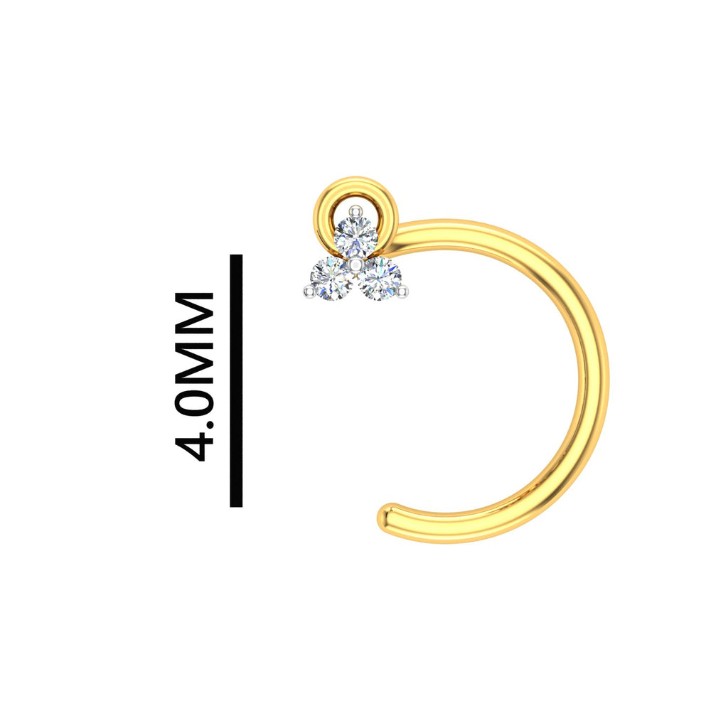 Trinity Glow Diamond Nose Ring